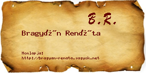 Bragyán Renáta névjegykártya